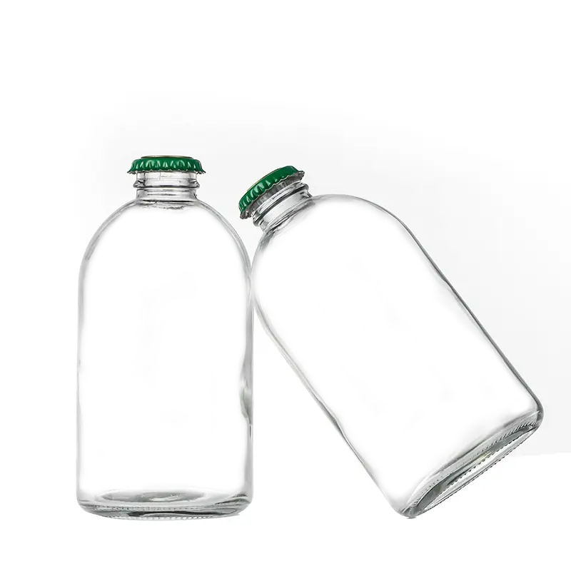 16 Oz Glass Water Bottle With Stainless Steel Cap Wholesale