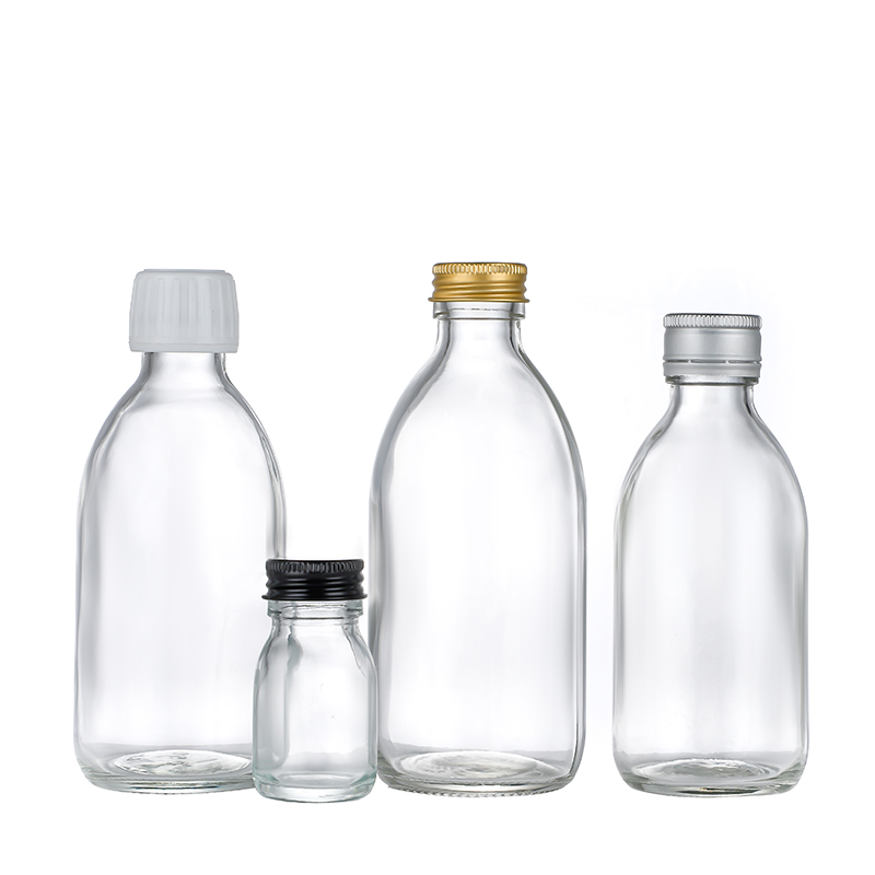 Clear Color Syrup Glass Bottle Wholesale - PackaFill Glass Bottle