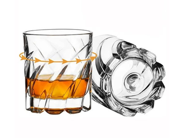 10oz Rotating Glass Tumbler